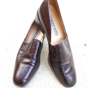 Amanda Smith High Vamp All Leather Upper Kenmont Shoes Low Heels 6.5 M